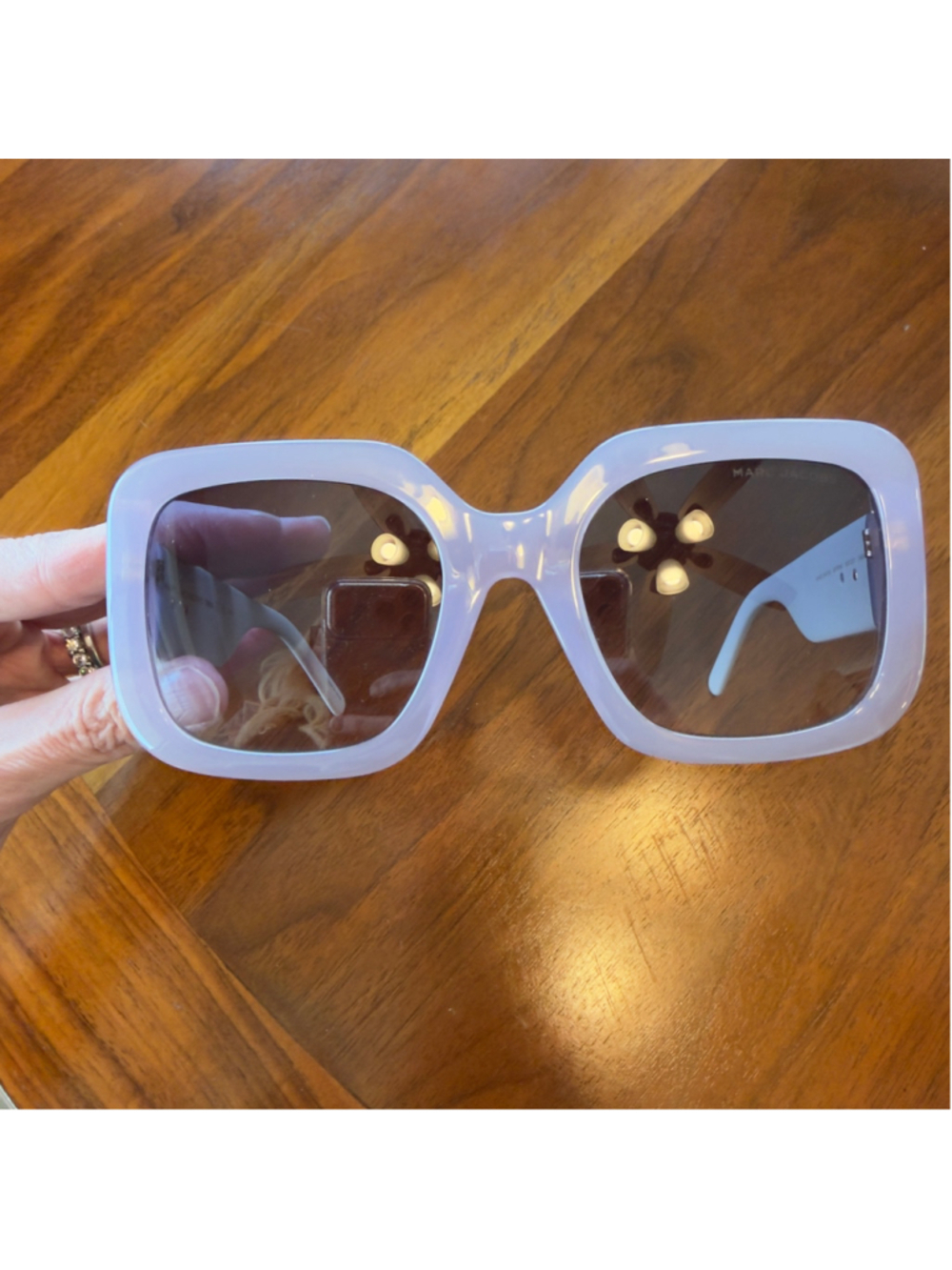 Women's Marc Jacobs Lavender Square Sunglasses SKU775 - Picture 6 of 7